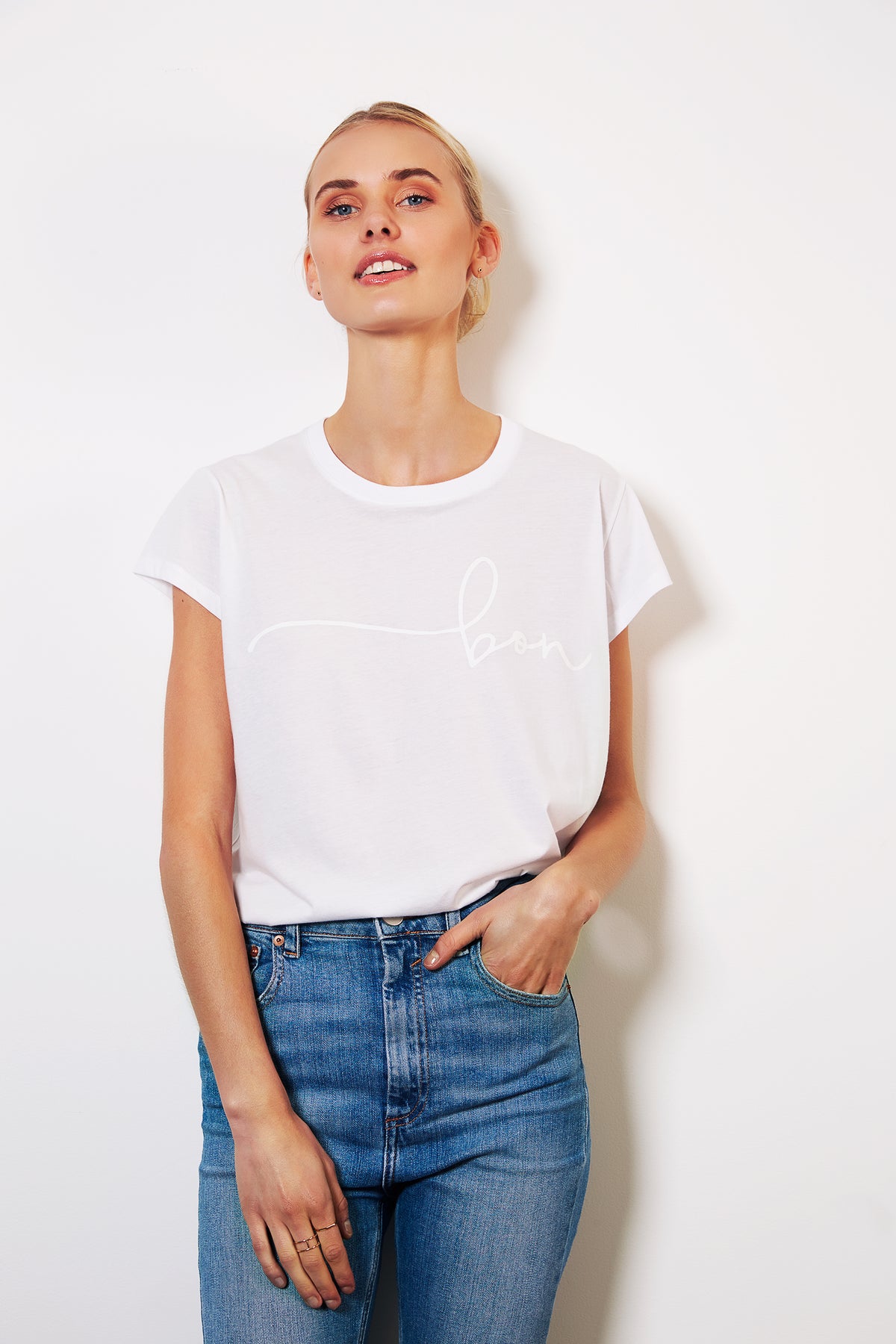 bon Crew Tee  |  white