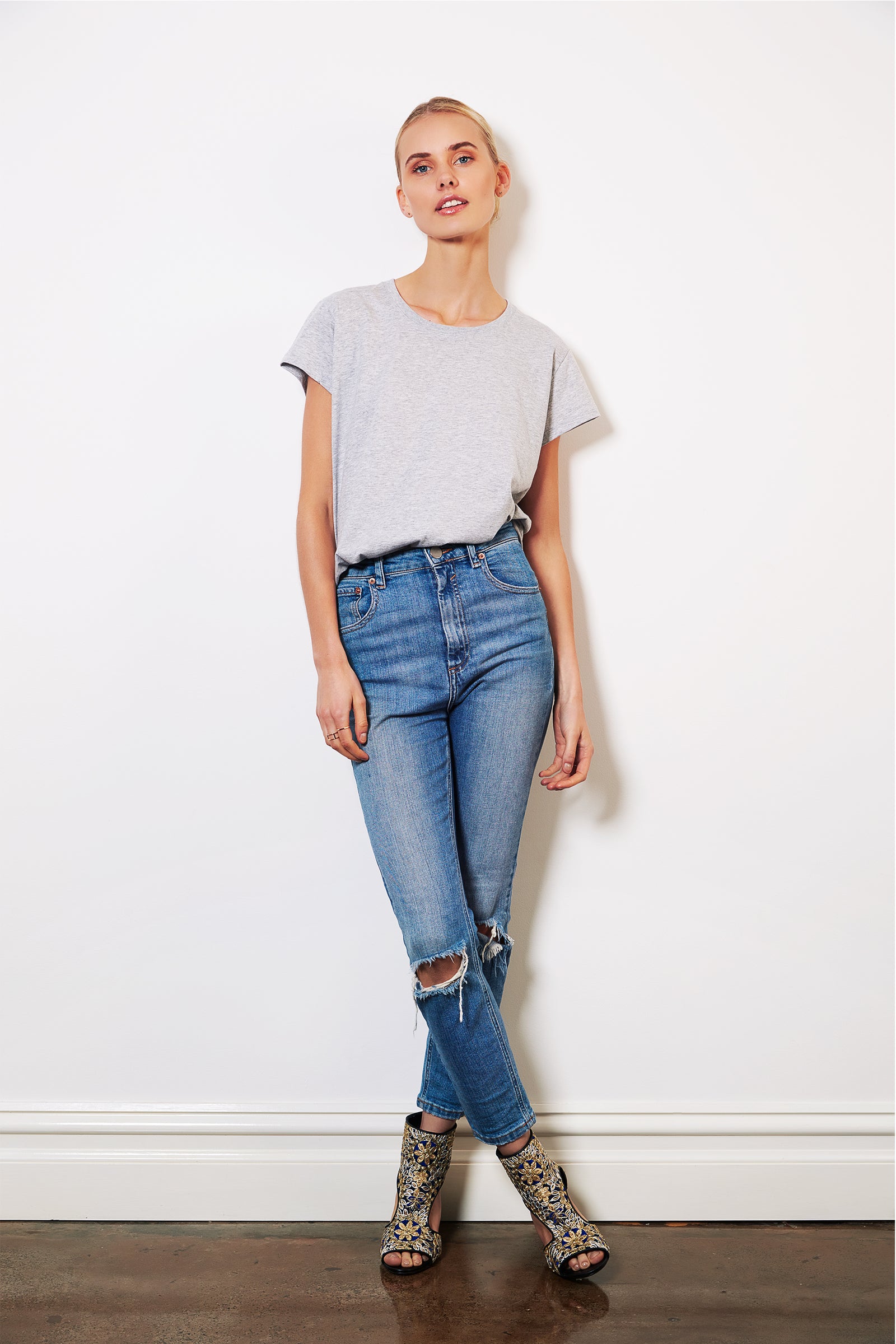 Crew Tee |  marle grey