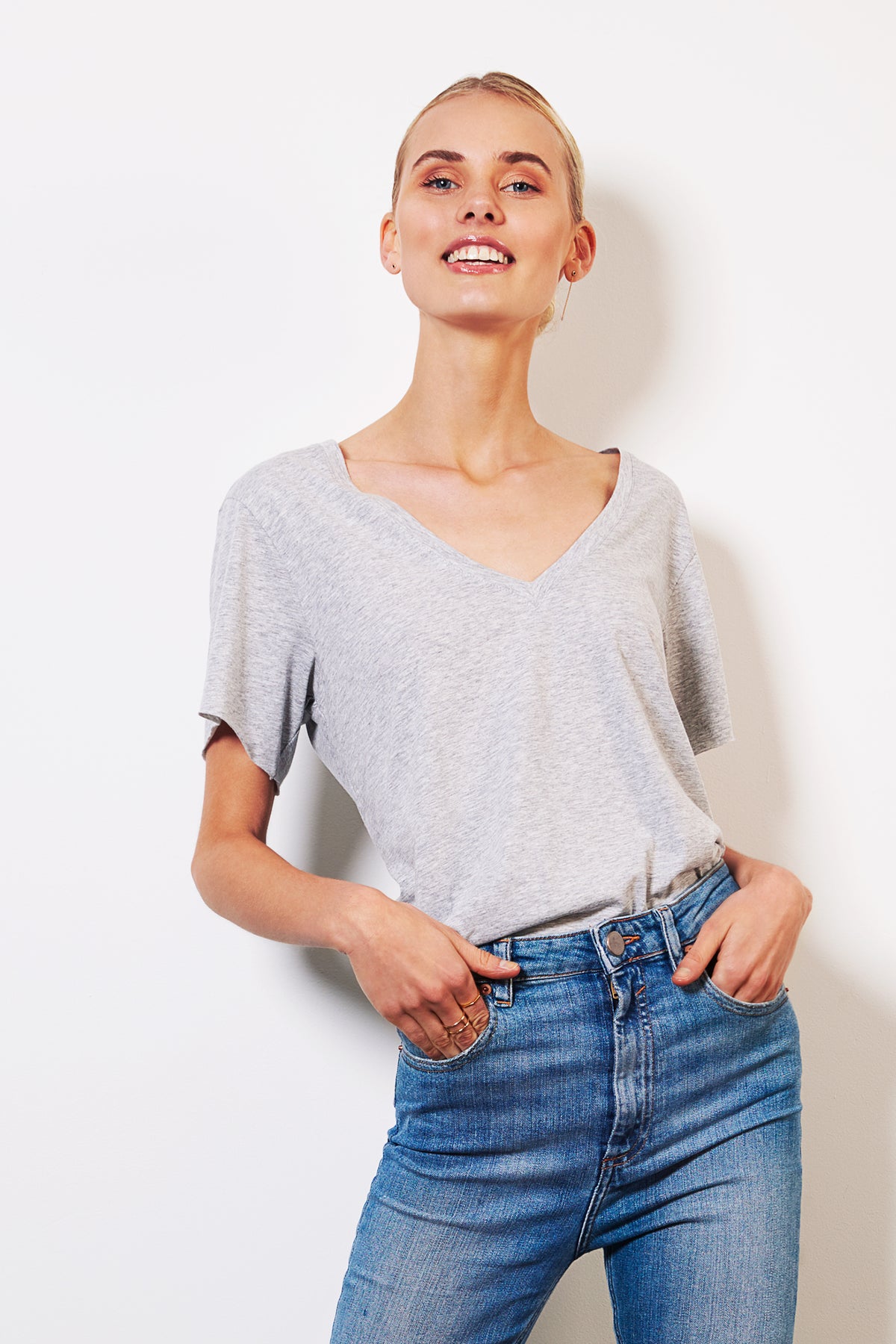 Hey Hottie! Deep V  |  marle grey