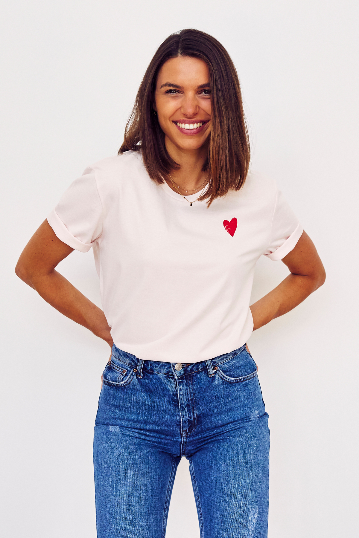 hibon boyfriend tee - pale pink