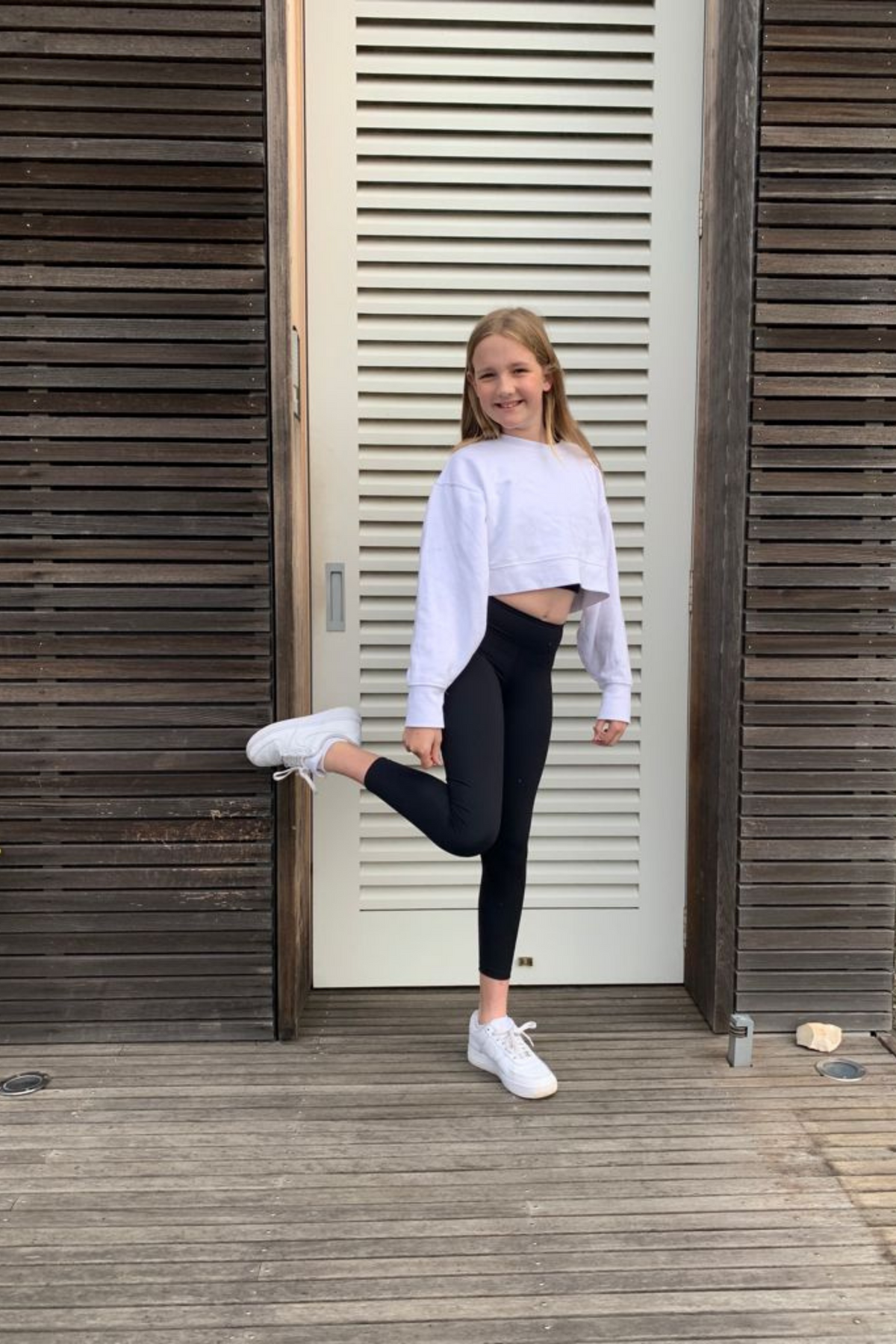 Girls Leggings 7 8 length bon