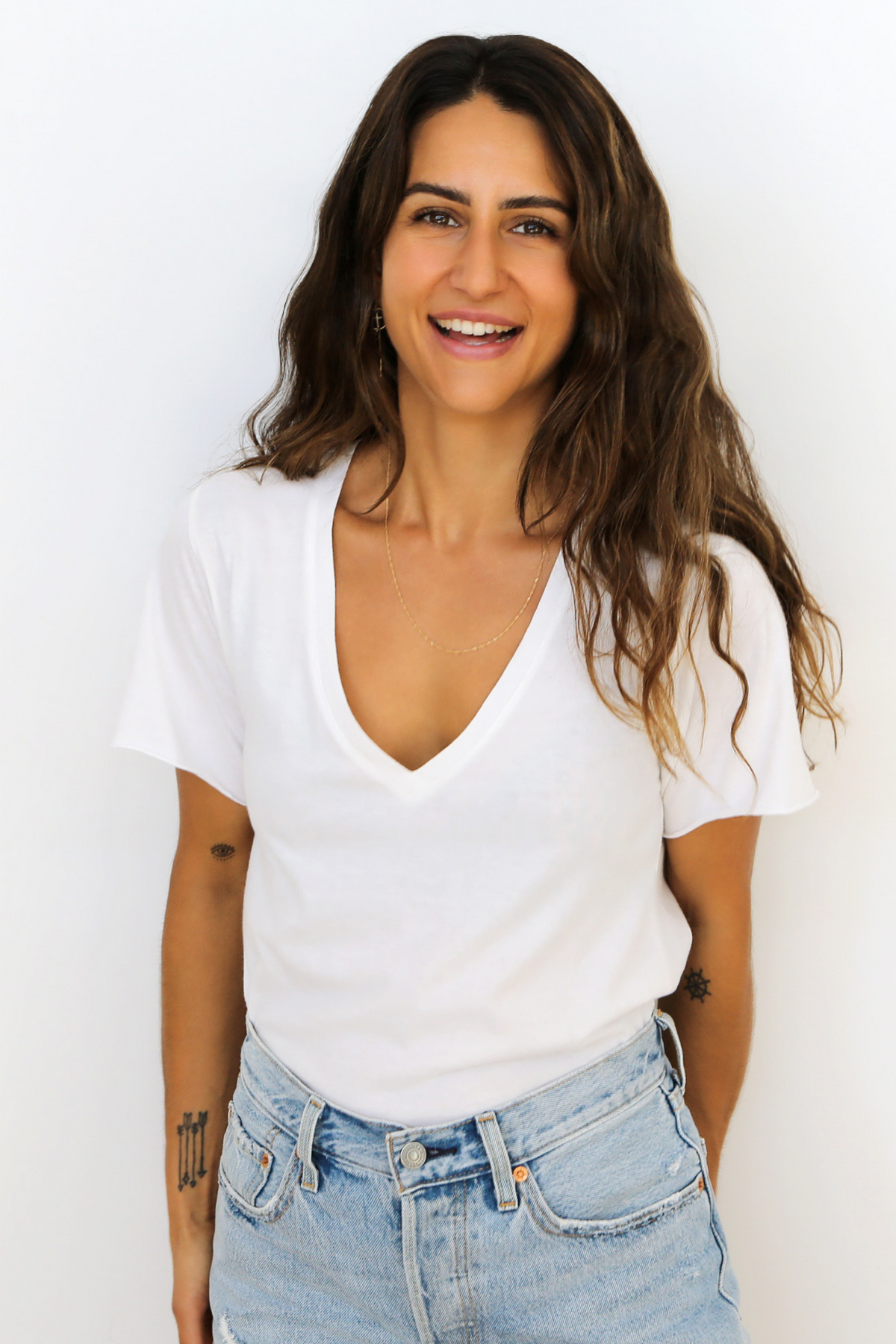 Deep V Tee  |  white