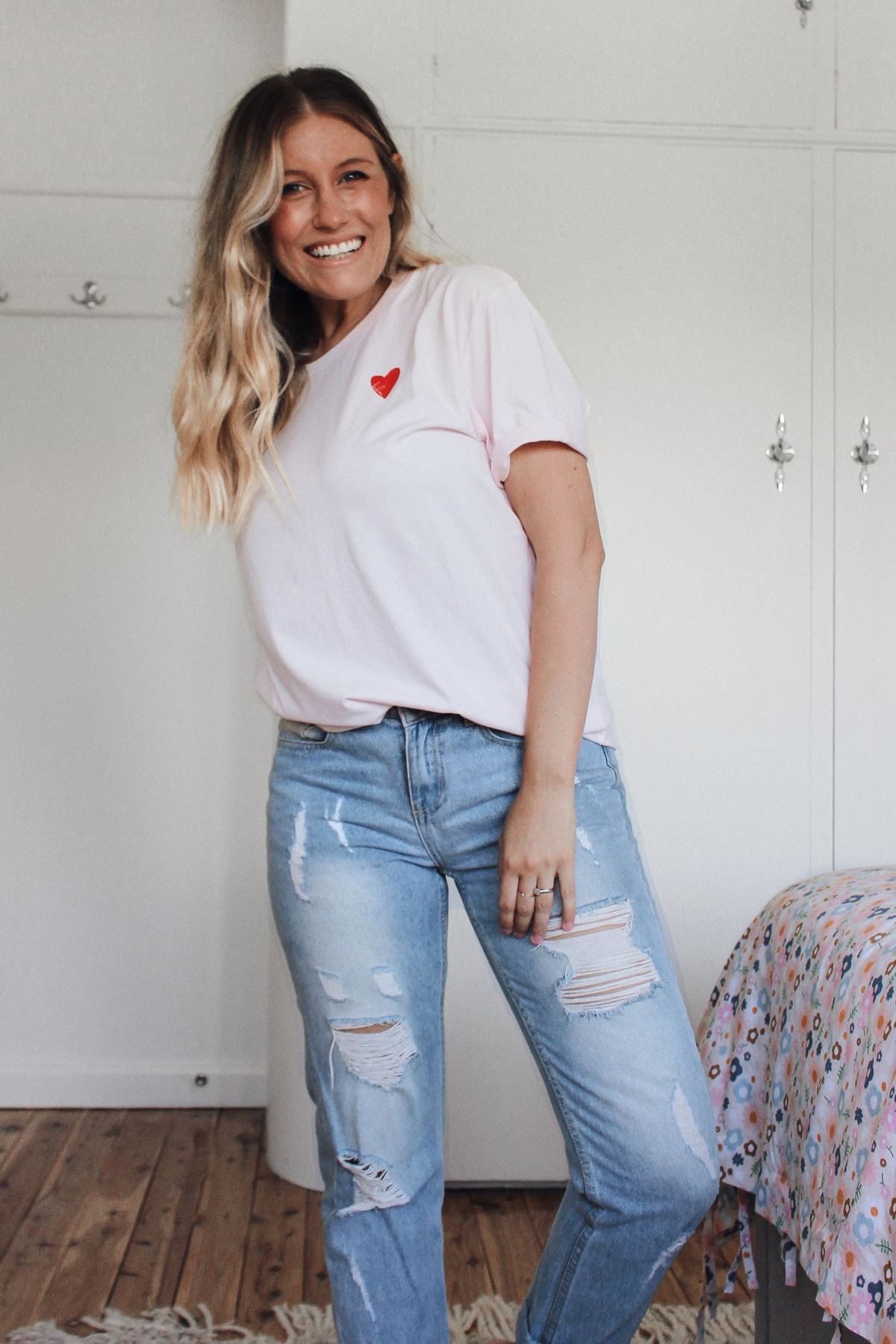 hibon boyfriend tee - pale pink